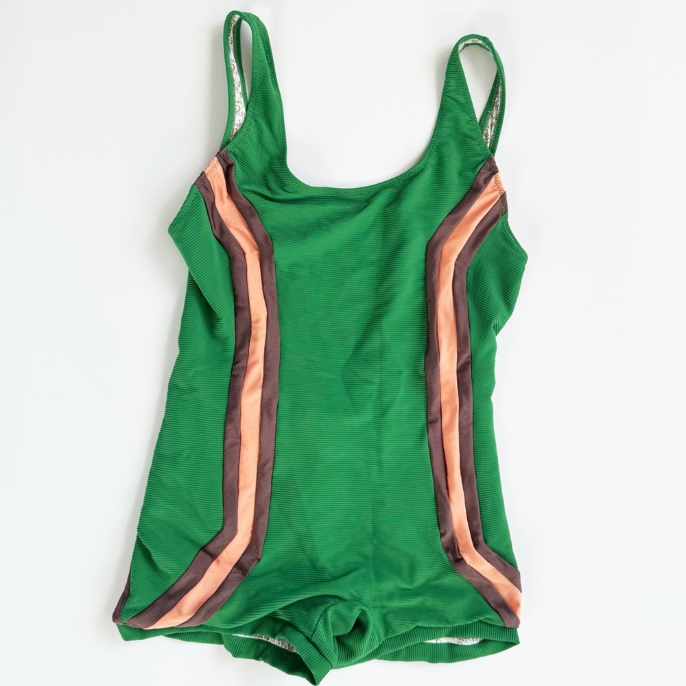 Free People x Resin Obsidian Colorblock Short Surf One-Piece | MEDIUM NWOT - Picture 2 of 7